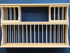 New English Style cabinet wood plate dish rack mugs glasses pottery bowls shelf